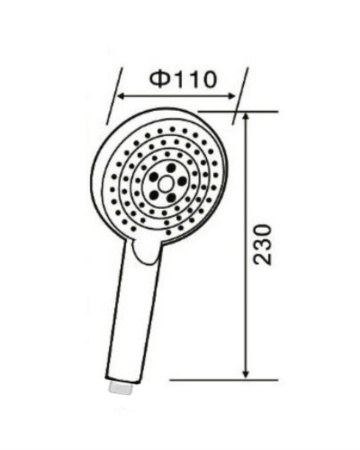 Душевая лейка Orange O-Shower OS03 3 режима, хром